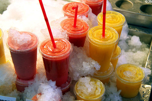 Smoothies at Mercat St Josep. Barcelona, Spain.