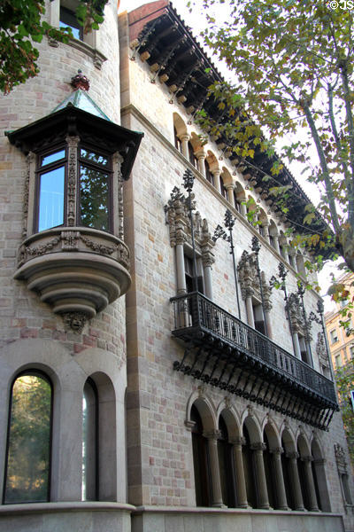 Casa Serra facade. Barcelona, Spain.