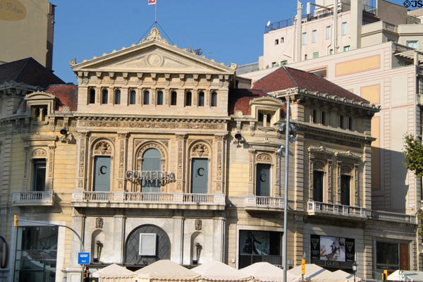 Comedia Cines (converted 1941 from 1887 mansion) (Passeig de Gràcia 13). Barcelona, Spain. Architect: Rodriguez Lloveras.