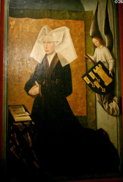 Guigone Rolan donor of altarpiece by Rogier van der Weyden in Hotel Dieu. Beaune, France.