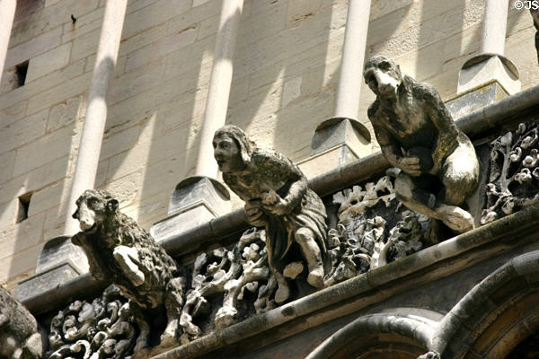 Sheep & other gargoyles on Notre Dame church. Dijon, France.