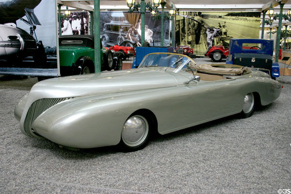 Arzens (1938) cabriolet "baleine" or whale, France; 160km/h in Schlumpf National Automobile Museum. Mulhouse, France.