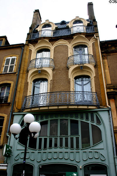 Art Nouveau building on place St Jacques. Metz, France.