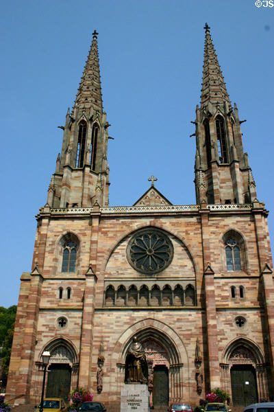 Sts Peter & Paul church. Obernai, France. Style: Neo-Gothic.