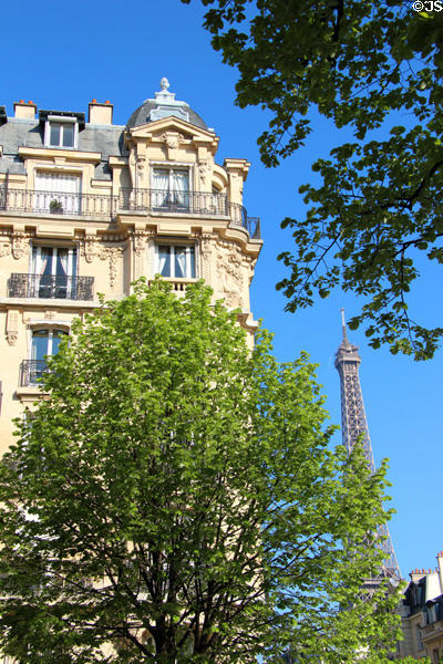 Apartments fronting Champs de Mars. Paris, France.