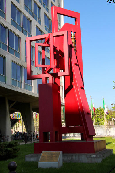 UNESCO abstract sculpture by Robert Jacobsen of Denmark at UNESCO Headquarters (1958). Paris, France.