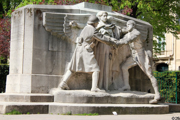Memorial to the American volunteers of WWI (1923) by Jean Boucher United States Place (Place des Étais Unis). Paris, France.