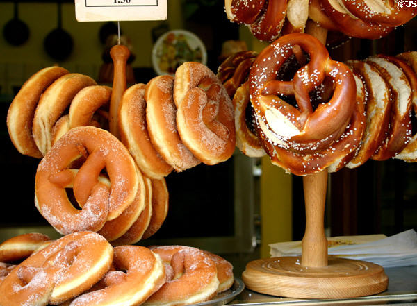 Local pretzels. Riquewihr, France.