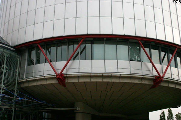 Round pod of European Court of Human Rights. Strasbourg, France.