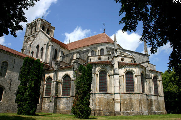 Outside of apse of Basilique Ste-Madeleine. Vézelay, France.