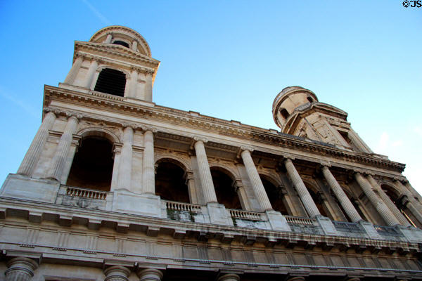 West facade of St-Sulpice church (1732). Paris, France. Style: Baroque. Architect: Servandoni.
