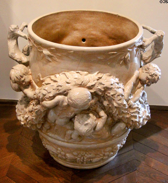 Porcelain Saigon Vase (1887-8) by Albert-Ernest Carrier-Belleuse & Henri Ernest Brécy for Sèvres (shown Paris Expo 1889) at Museum of Decorative Arts. Paris, France.