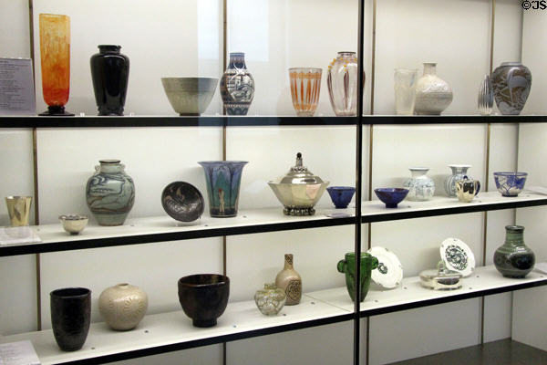 Collection of modern glass at Museum of Decorative Arts. Paris, France.