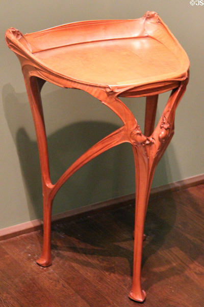 Art Nouveau pedestal table for Nozal mansion (c1903) by Hector Guimard of Paris at Museum of Decorative Arts. Paris, France.