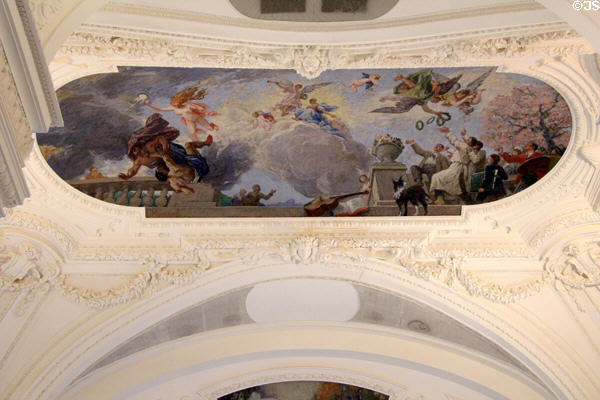 Mural on entrance gallery at Petit Palace Museum. Paris, France.