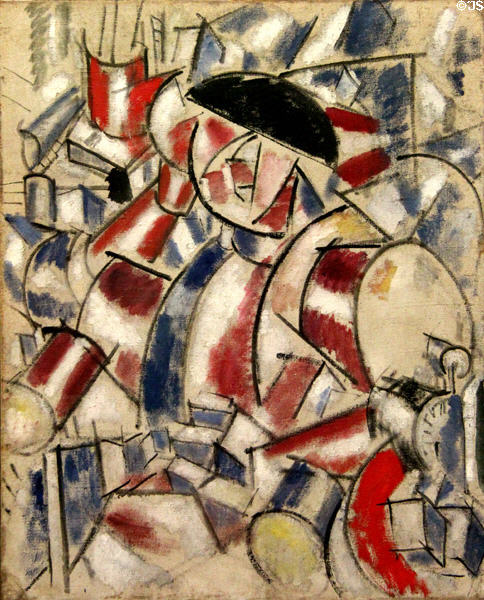 Alarm clock painting (1914) by Fernand Léger at Georges Pompidou Center. Paris, France.