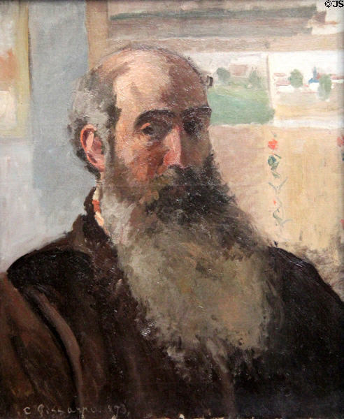 Self-portrait (1873) by Camille Pissarro at Musée d'Orsay. Paris, France.