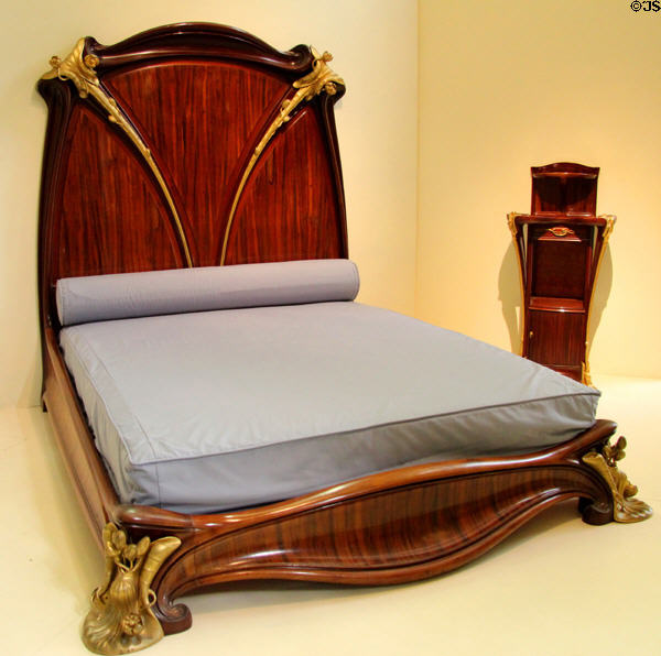 Nénuphars bedroom set (1905-9) by Louis Majorelle at Musée d'Orsay. Paris, France.