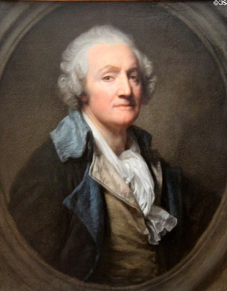 Self-portrait by Jean-Baptiste Greuze at Louvre Museum. Paris, France.