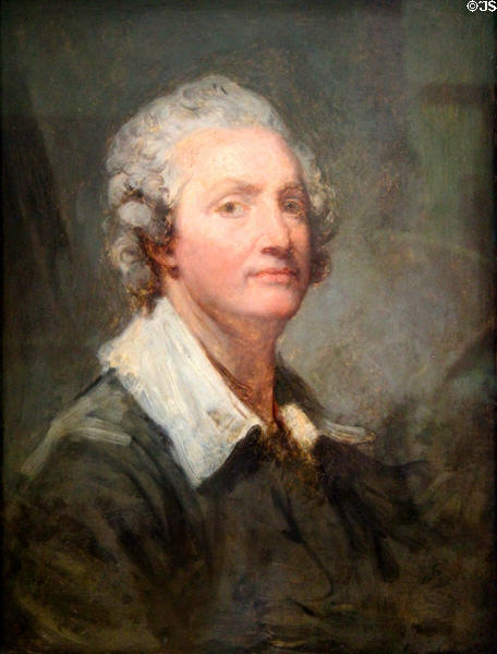 Self-portrait by Jean-Baptiste Greuze at Louvre Museum. Paris, France.