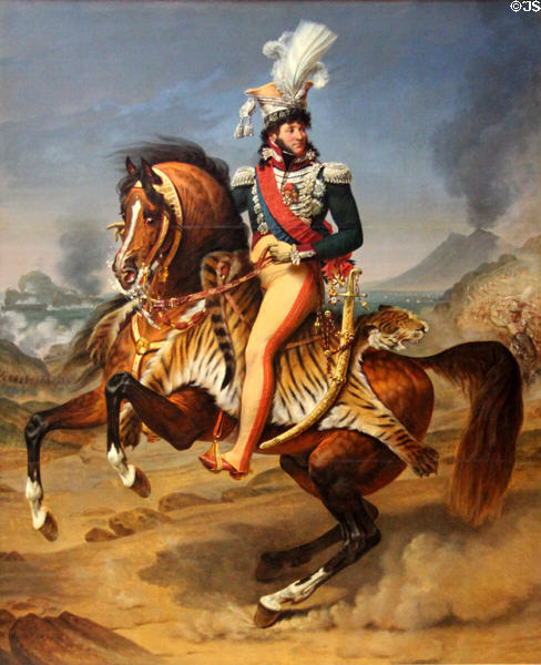 Portrait of Joachim Murat, king of Naples (1812) by Baron Antoine-Jean Gros at Louvre Museum. Paris, France.