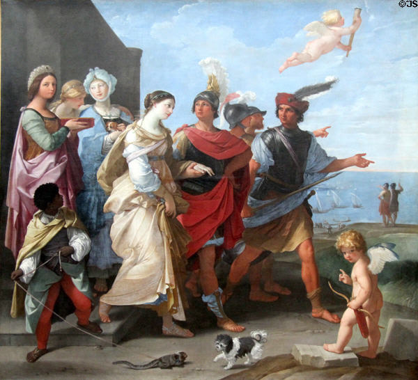 Abduction of Helen painting (c1626-9) by Guido Reni at Louvre Museum. Paris, France.