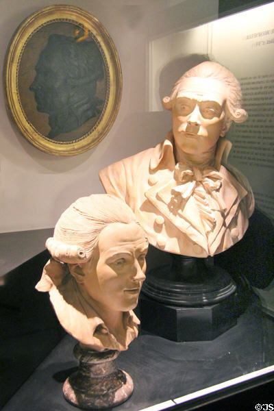 Bust of Maxmilien Robespierre, an influential figure in the French Revolution known both for his high ideals & his ruthlessness in trying to bring his vision to reality (The Terror) at Conciergerie. Paris, France.
