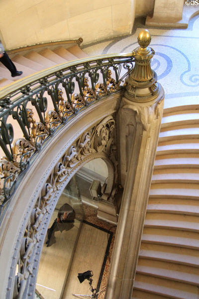 Art Nouveau interior staircase at Grand Palais. Paris, France.