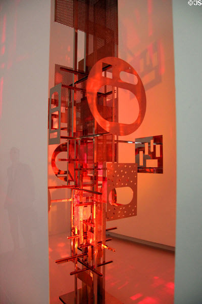 Sorata-T sculpture (1953) by Victor Vasarely at Grand Palais. Paris, France.