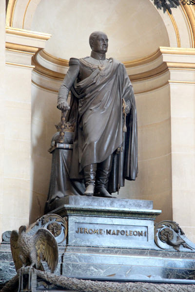 Tomb of Jérôme Bonaparte (1784-1860) Napoleon's youngest brother at Les Invalides. Paris, France.