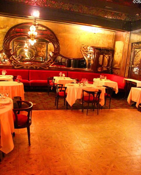 Maxim's Restaurant Art Nouveau interior. Paris, France.