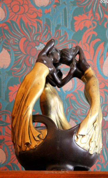Ceramic trio of courtesans at Maxim's Art Nouveau Collection 1900. Paris, France.