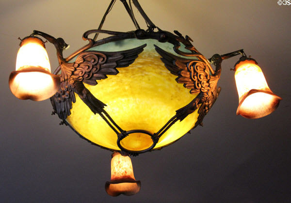 Art Nouveau ceiling lamp at Maxim's Art Nouveau Collection 1900. Paris, France.