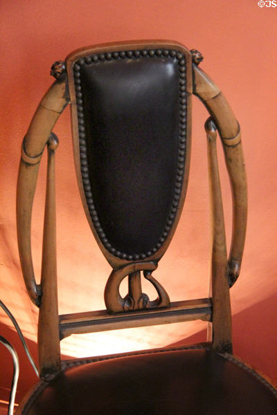 Detail of Art Nouveau stool at Maxim's Art Nouveau Collection 1900. Paris, France.