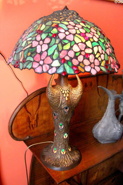 Art Nouveau table lamp at Maxim's Art Nouveau Collection 1900. Paris, France.