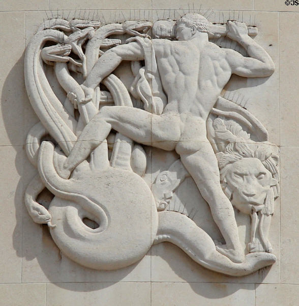 Art Deco mural at Palais de Tokyo. Paris, France.