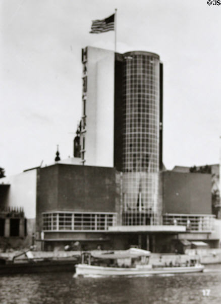 United States Pavilion at Exposition Paris 1937. Paris, France. Architect: Paul Lester Weiner, Julian Clarence Levi & Charles H. Higgins.