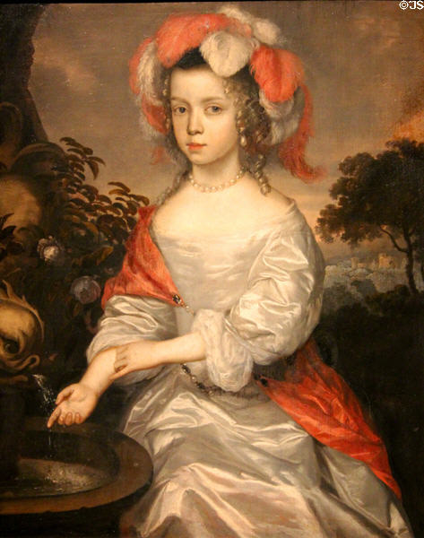 Young Girl painting (17thC) attributed to Jan van Rossem at Museum of Fine Arts. Reims, France.
