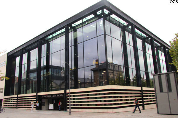 Mediatheque Jean Falala (2 Rue des Fuseliers, facing Cathedral), part of public library system. Reims, France.