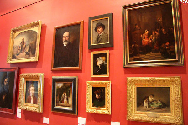 Gallery of portraits at Museum of Fine Arts of Rennes. Rennes, France.