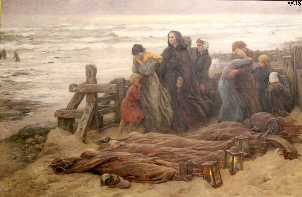 The Tormented painting (1905) by Virginie Demont-Breton at Arras Fine Art Museum. Arras, France.