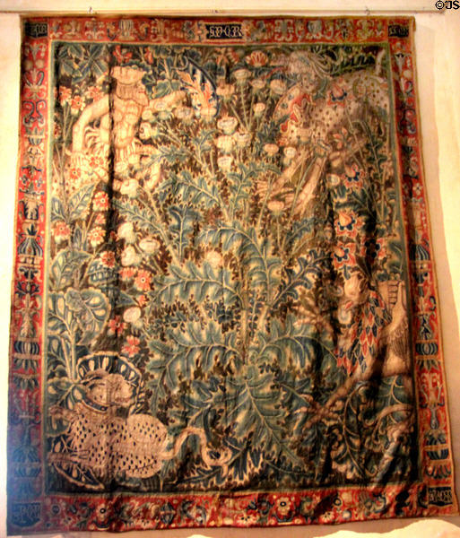 Tapestry in Great Hall at Château d'Azay-le-Rideau. Azay-le-Rideau, France.