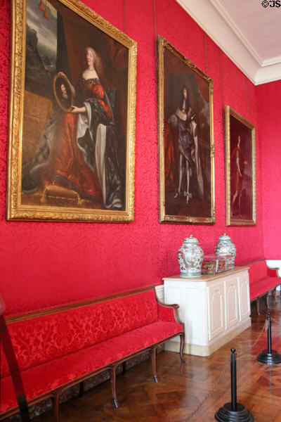 Antechamber where courtiers waited for king in new state apartments at Chambord Chateau. Chambord, France.