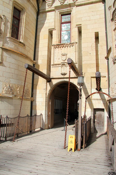 Drawbridge of Chaumont-Sur-Loire. France.