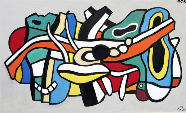 Projet pour une peinture murale painting (1952) at Musée National Fernand Léger. Biot, France.