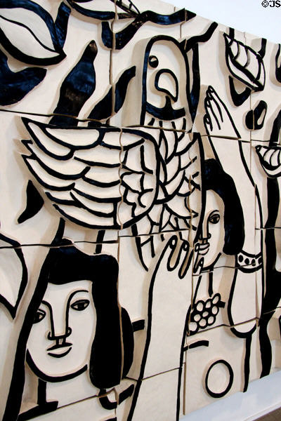 Les Femmes au perroquet detail at Musée National Fernand Léger. Biot, France.