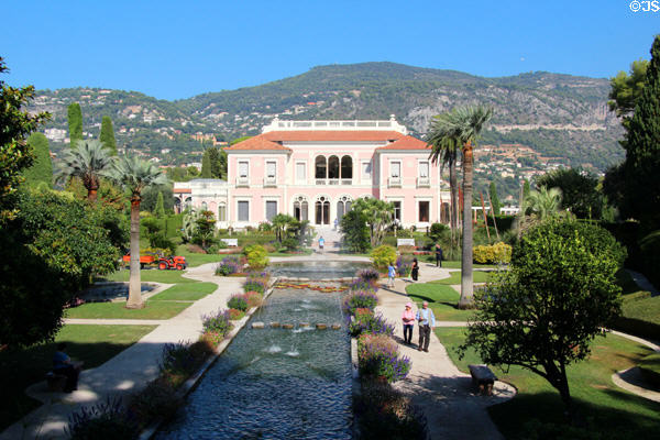 Main garden at Villa Ephrussi de Rothschild. Saint Jean Cap Ferrat, France.