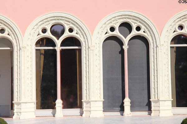 Garden entrance to Villa Ephrussi de Rothschild. Saint Jean Cap Ferrat, France.