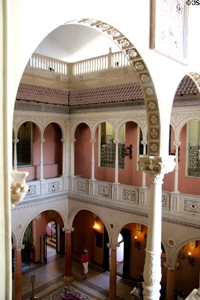 Interior court at Villa Ephrussi de Rothschild. Saint Jean Cap Ferrat, France.