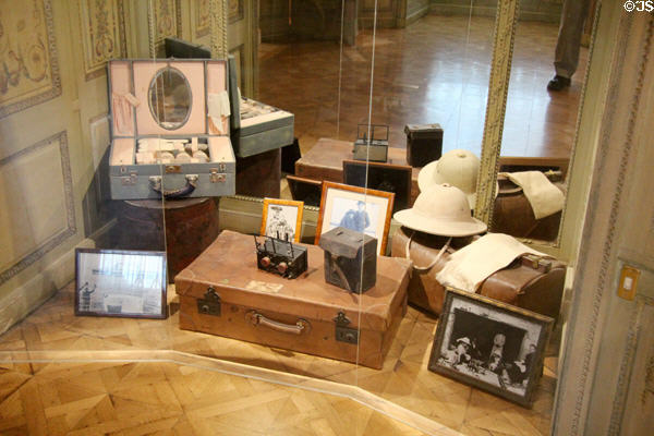 Travel luggage & items at Villa Ephrussi de Rothschild. Saint Jean Cap Ferrat, France.